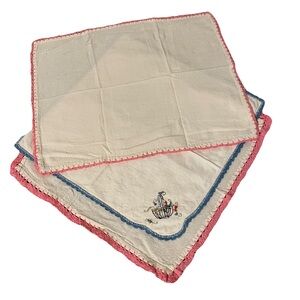Set of 3 Similar Vintage Napkins/Linens